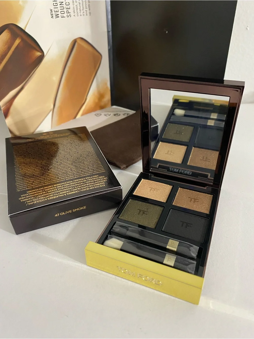Tom Ford Eye Color Quad Eyeshadow Palette, 47 Olive Smoke, Full Size, 5.2 g, New